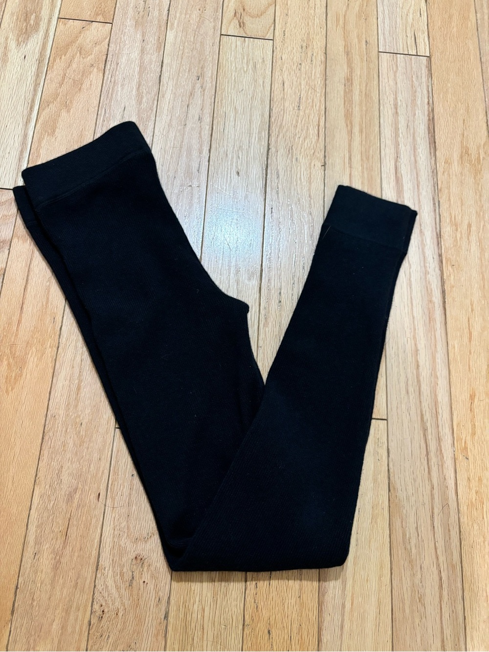 Saks Fifth Avenue New York Black Stretch 100% Cashmere Leggings